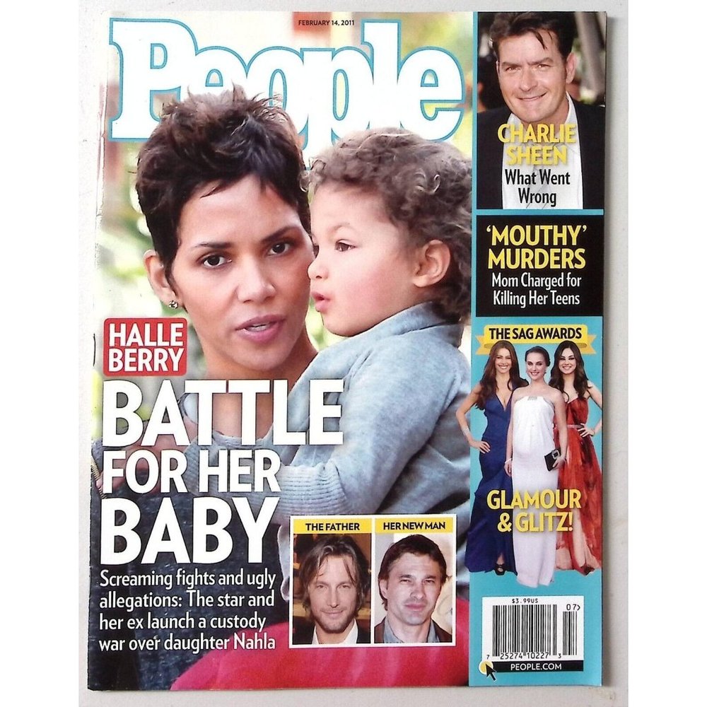 PEOPLE MAGAZINE FEB 14 2011 HALLE BERRY CHARLIE SHEEN THE SAG AWARDS Z2414
